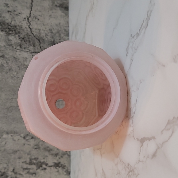 Vintage 9 Sided Pink Glass 5-1/2" Ceiling Light Fixture Lamp Shade Globe - Picture 5 of 6